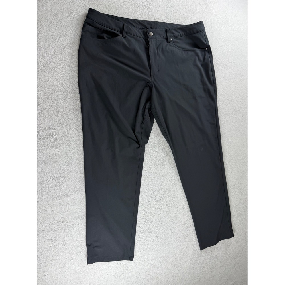 Lululemon Commission Slim Fit Pant 38 Dark Grey Technical Chino Golf Commuter